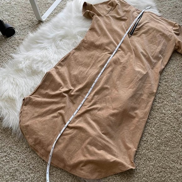 Suede Mini Dress with Round Hem Size Medium - Picture 7 of 7
